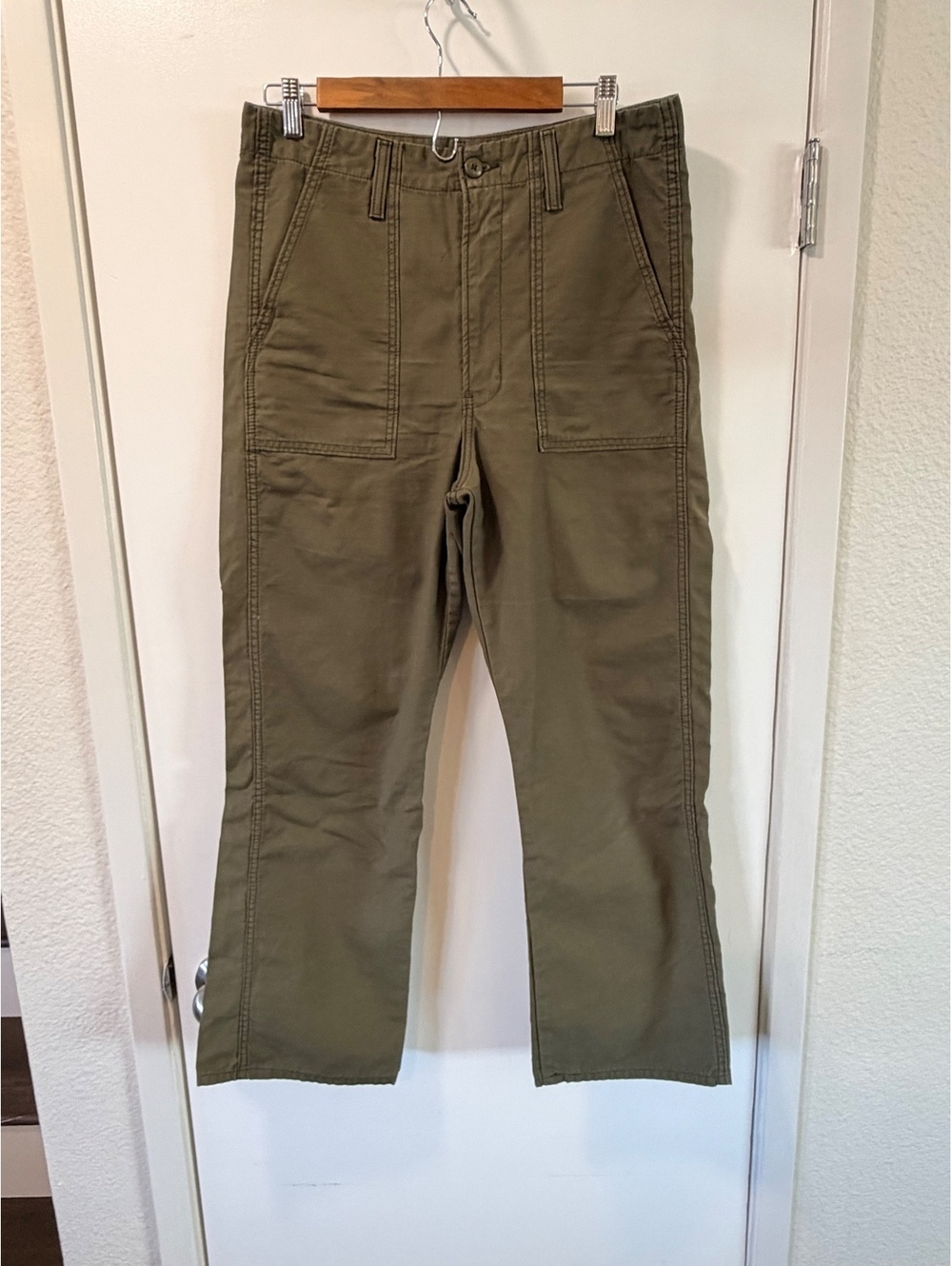Levi’s Ribcage Straight Utility Pants Olive Green Size 31 High Rise